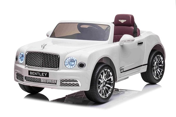 Elektromos autó gyerekeknek Bentley Mulsanne 12 V - fehér Oldalnézet
