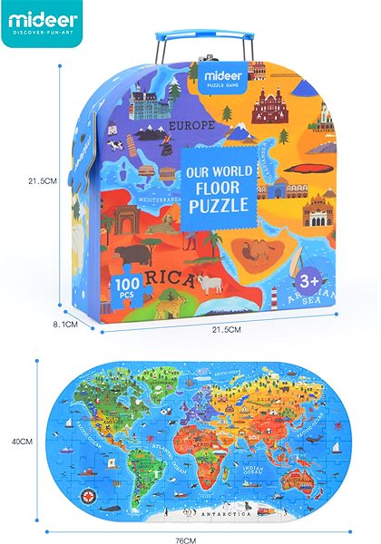 Puzzle Mideer puzzle – Svet okolo, darčekové balenie ...