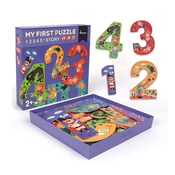 Puzzle Mideer Moje prvé puzzle – 12345 s príbehom ...