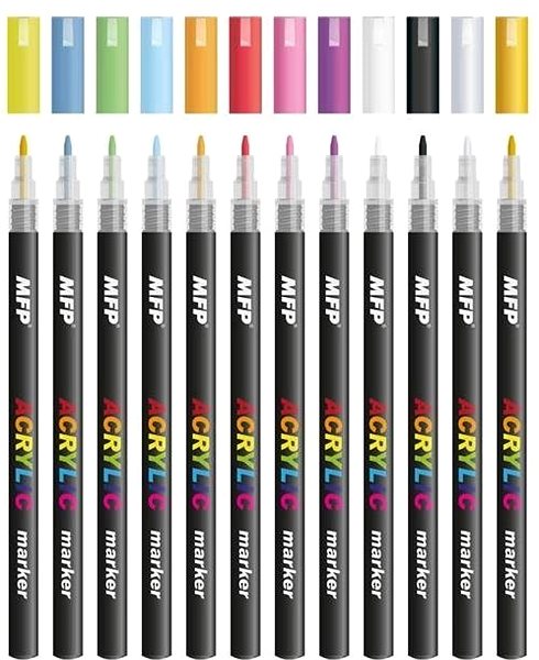 Markers Acrylic marker 1mm set 12pcs Screen