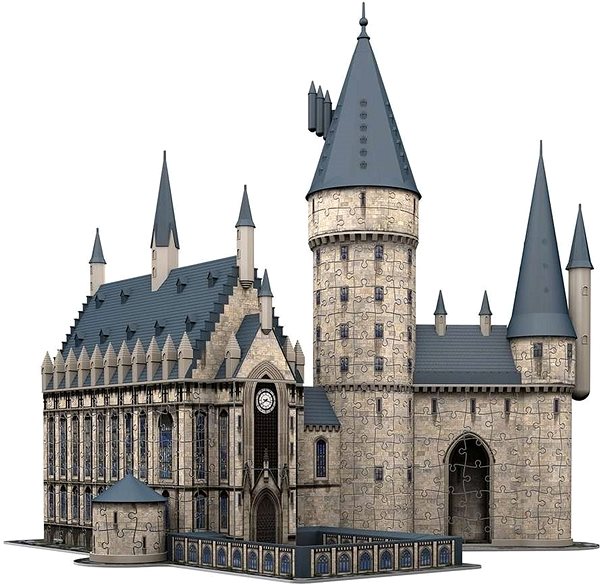 3D puzzle Ravensburger 3D Puzzle 114979 Harry Potter: Roxfort kastély - Nagyterem és Csillagvizsgáló torony 2 az 1-ben Képernyő