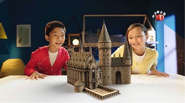 3D puzzle Ravensburger 3D Puzzle 114979 Harry Potter: Rokfortský hrad – Veľká sieň a Astronomická veža 2 v 1 1080 dielikov Lifestyle