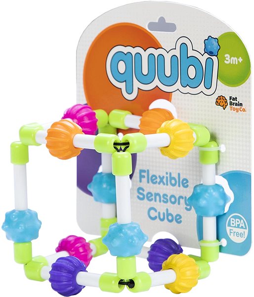 Hryzátko Fat Brain Mäkká hračka pre deti Quubi ...