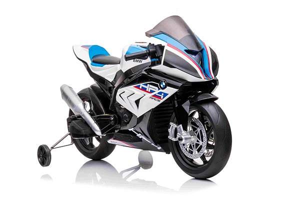 Detská elektrická motorka Beneo Elektrická Motorka BMW HP4 RACE 12 V, biele ...