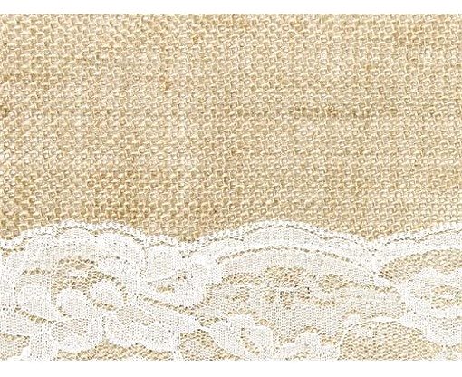 Běhoun Dekorační juta s bílou krajkou - svatba - běhoun - 28 x 275 cm ...