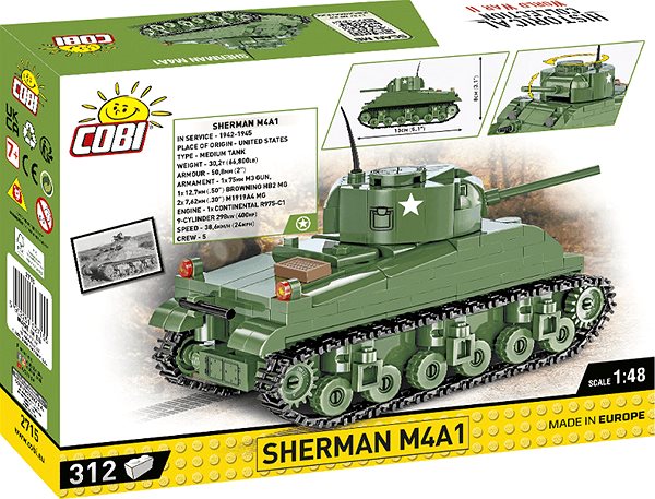 Építőjáték Cobi 2715 M4A1 Sherman ...