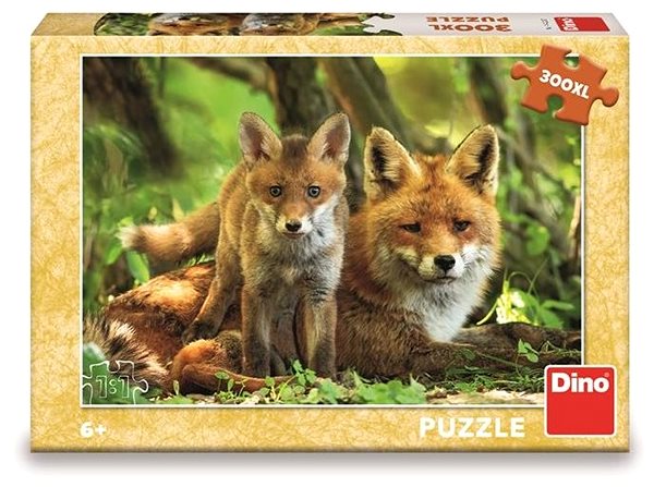 Puzzle Dino Líška s mláďatkom 300 xl puzzle ...