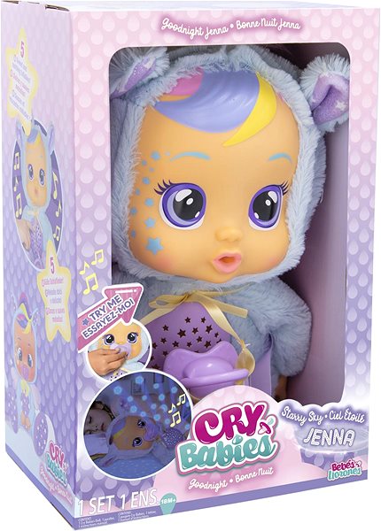 Bábika Cry Babies interaktívna bábika Dobrú noc Jenna Hviezdna obloha ...