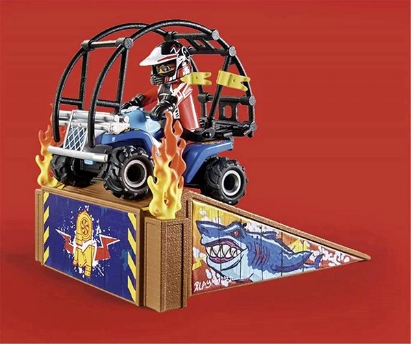 Bausatz Playmobil 70820 Stuntshow - Starter Pack Stuntshow Quad mit Feuerrampe ...