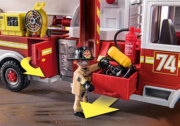 Bausatz Playmobil 70935 City Action - Feuerwehr-Fahrzeug: US Tower Ladder ...