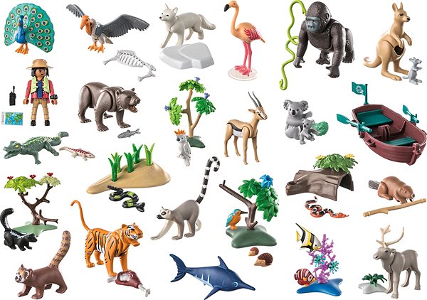 Stavebnica Playmobil DIY Adventný kalendár: Zvieracia cesta okolo sveta ...