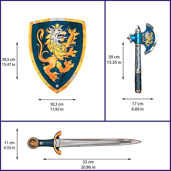 Schwert Liontouch Ritterset - blau - Schwert, Schild, Axt ...