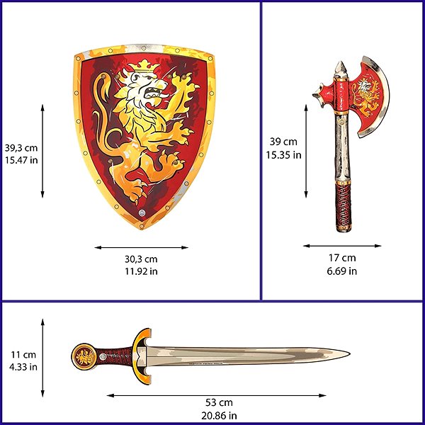 Schwert Liontouch Ritterset - rot - Schwert, Schild, Axt ...