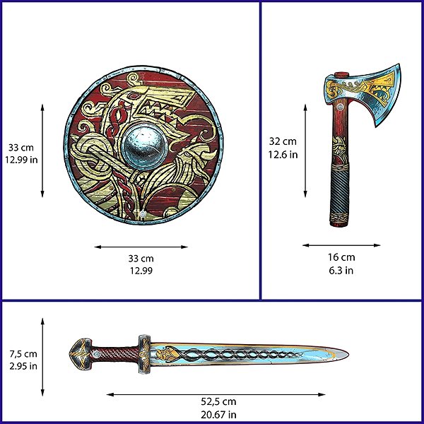 Schwert Liontouch Wikingerset - Schwert, Schild und Axt ...
