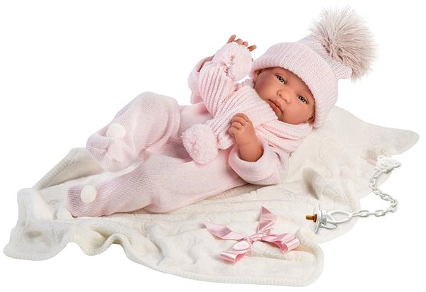 Oblečenie pre bábiky Llorens M843-16 obleček na bábiku bábätko New Born veľkosť 43 – 44 cm ...