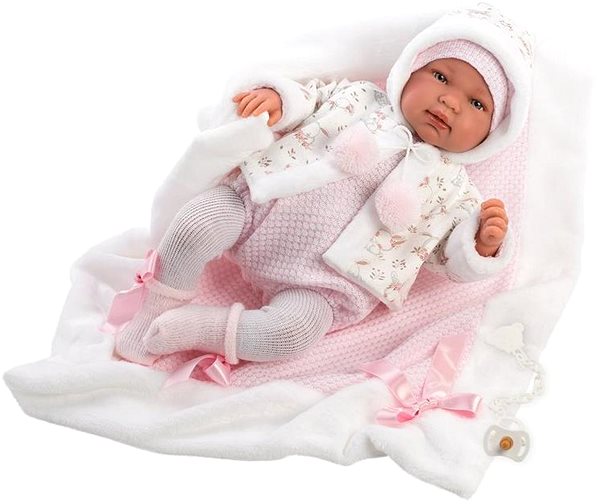 Oblečenie pre bábiky Llorens M844-38 obleček na bábiku bábätko New Born veľkosť 43 – 44 cm ...