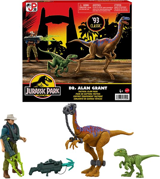 Figúrka Jurassic World Alan Grant s dinosaurami a doplnkami ...