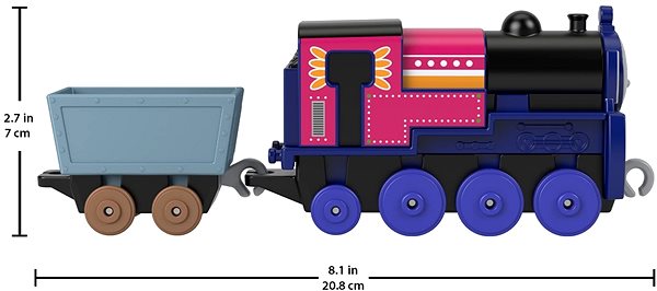 Modelleisenbahn Mattel Thomas and Friends Ashima Metall-Zugmaschine mit Waggon ...