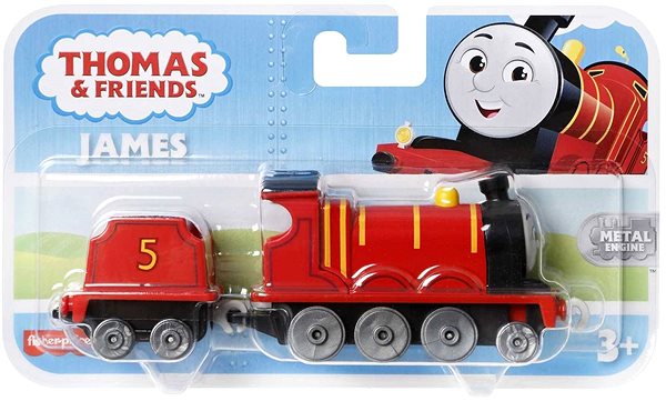 Vonat Mattel Thomas és barátai fémmozdony James vagonokkal ...