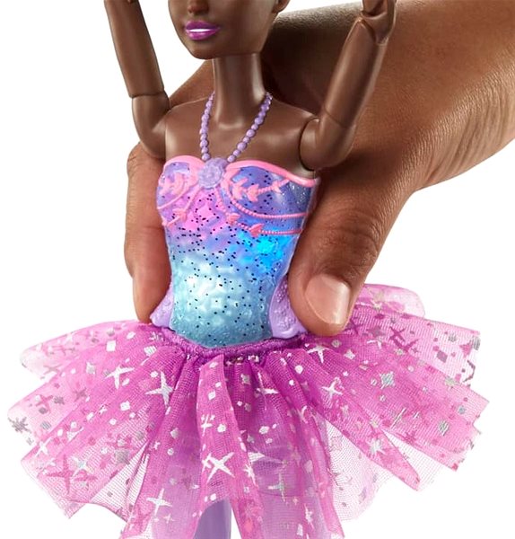 Játékbaba Barbie Világító varázslatos balerina lila szoknyával ...