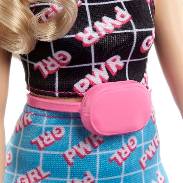 Játékbaba Barbie Modell - Fekete-kék ruha övtáskával ...