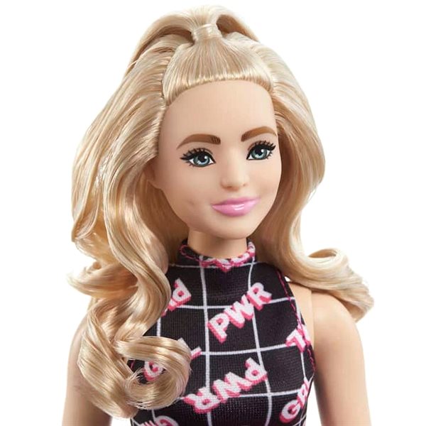 Bábika Barbie Modelka – Čierno-modré šaty s ľadvinkou ...
