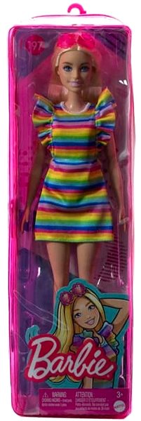 Puppe Barbie Modell - Gestreiftes Kleid mit Rüschen ...