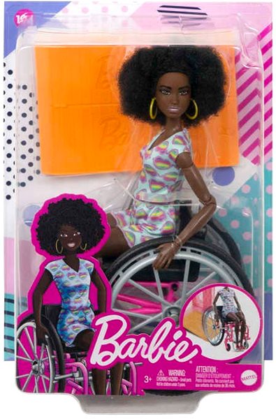 Bábika Barbie Modelka Na Invalidnom Vozíku V Overale So Srdiečkami ...