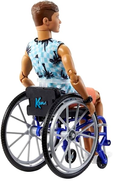 Panenka Barbie Model Ken Na Invalidním Vozíku V Modrém Kostkovaném Tílku  ...