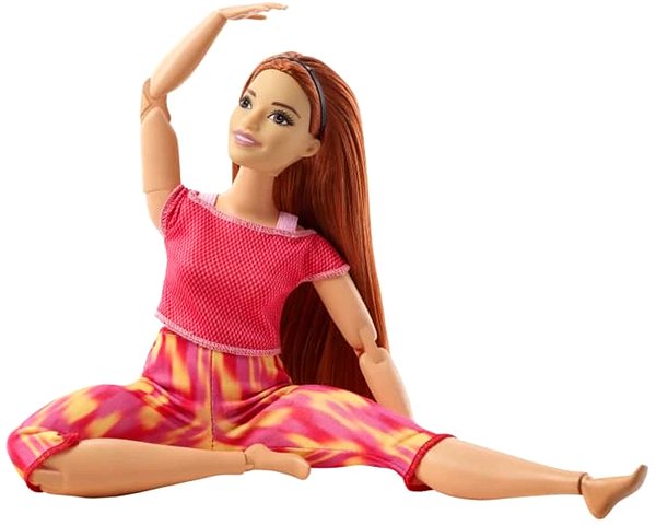 Játékbaba Barbie Mozgásban - Vörös hajú piros ruhában ...