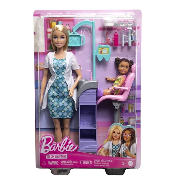 Bábika Barbie Povolanie Herný Set S Bábikou – Zubárka Blondína ...