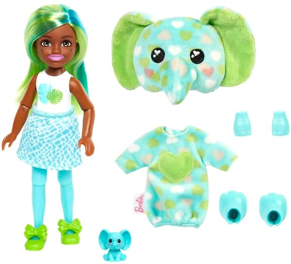 Játékbaba Barbie Cutie Reveal Chelsea Dzsungel - Elefánt ...