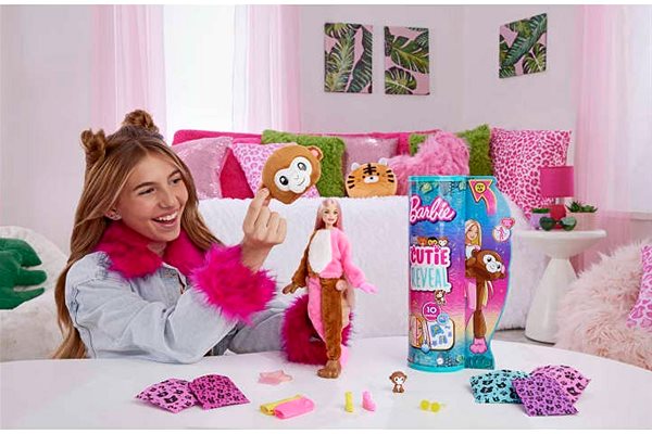 Puppe Barbie Cutie Reveal Barbie Dschungel - Affe ...