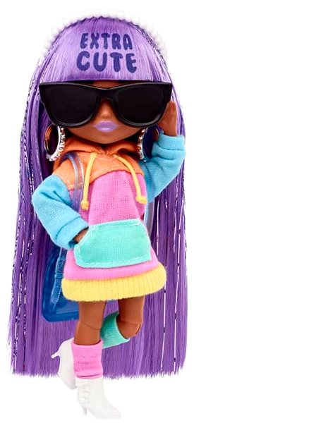 Játékbaba Barbie Extra Minis - Lila haj ...