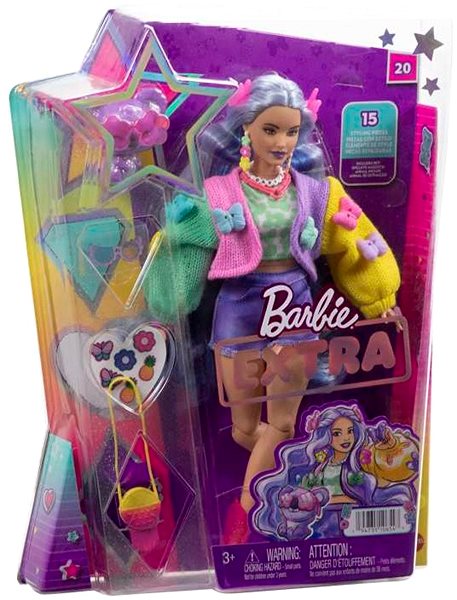 Bábika Barbie Extra – Levanduľové vlasy s motýlikmi ...