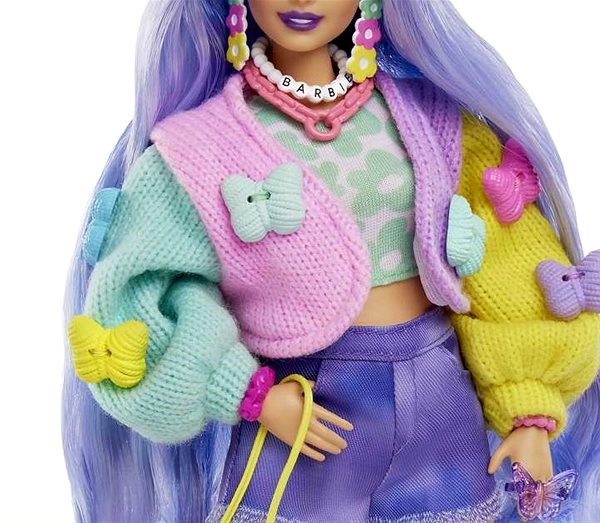 Puppe Barbie Extra - Lavendelfarbenes Haar mit Schmetterlingen ...