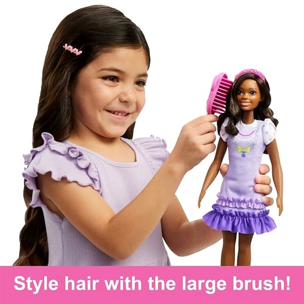 Játékbaba Barbie Az első Barbie babám - Fekete hajú baba uszkárral ...