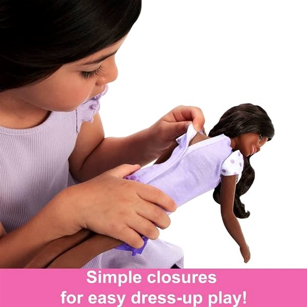 Játékbaba Barbie Az első Barbie babám - Fekete hajú baba uszkárral ...