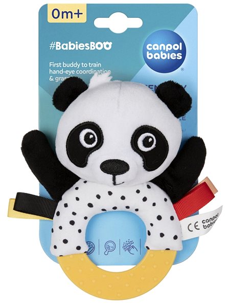 Chrastítko Canpol babies Senzorická hračka Panda s kousátkem a chrastítkem BabiesBoo ...