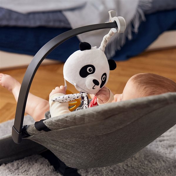 Kinderwagen-Spielzeug Canpol Babies Panda Sensory Hanging Travel Toy mit Clip BabiesBoo ...