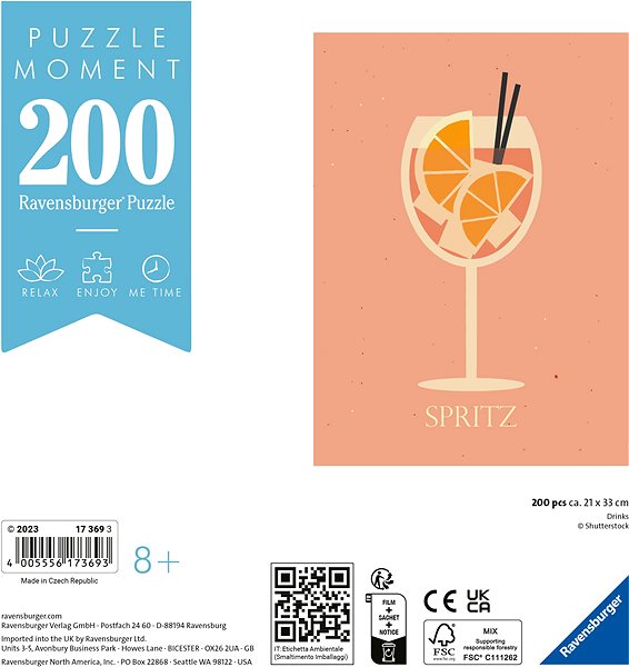 Puzzle Ravensburger Puzzle 173693 Ital 200 darab ...