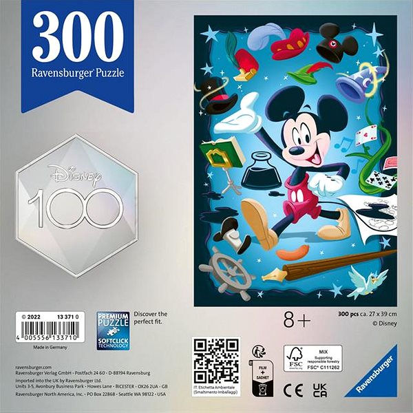 Puzzle Ravensburger Puzzle 133710 Disney 100. évfordulója: Mickey 300 darab ...
