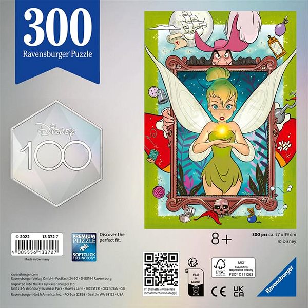 Puzzle Ravensburger Puzzle 133727 Disney 100. évfordulója: Csingiling tündér 300 darab ...