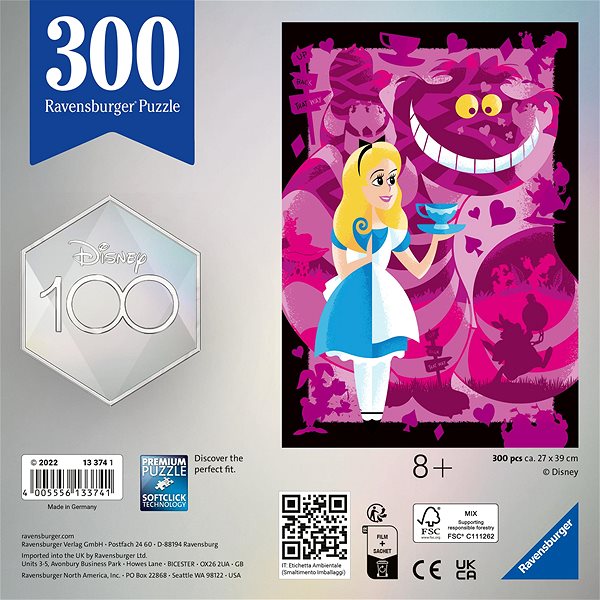Puzzle Ravensburger Puzzle 133741 Disney 100. évfordulója: Alice Csodaországban 300 darab ...