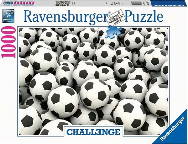 Puzzle Ravensburger Puzzle 173632 Challenge Puzzle: Futbalové Lopty 1 000 Dielikov ...