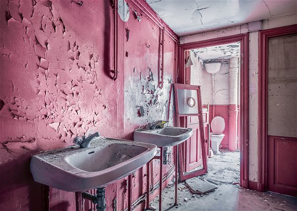 Puzzle Ravensburger Puzzle 173594 Elveszett helyek: Rózsaszín fürdőszoba 1000 darab ...