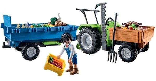 Bausatz Playmobil 71249 Traktor mit Anhänger ...