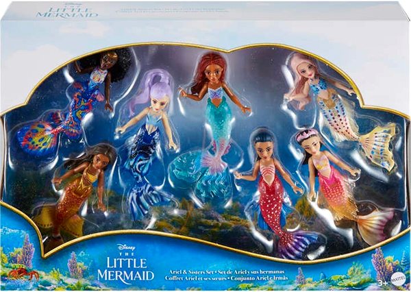 Puppe The Little Mermaid Set mit 7Ks Little Dolls: Die kleine Meerjungfrau und die kleinen Schwestern ...