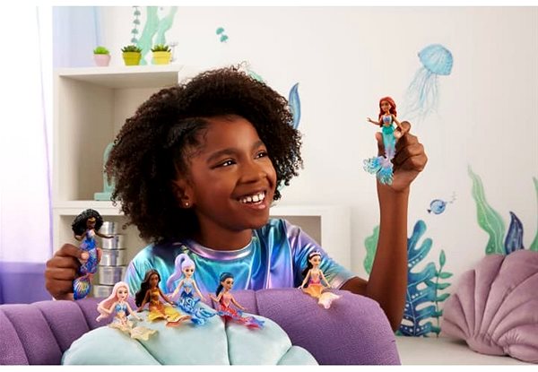 Puppe The Little Mermaid Set mit 7Ks Little Dolls: Die kleine Meerjungfrau und die kleinen Schwestern ...