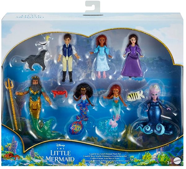 Puppe The Little Mermaid Set mit kleinen Puppen und Freunden aus Erde und Meer Hnd30 ...